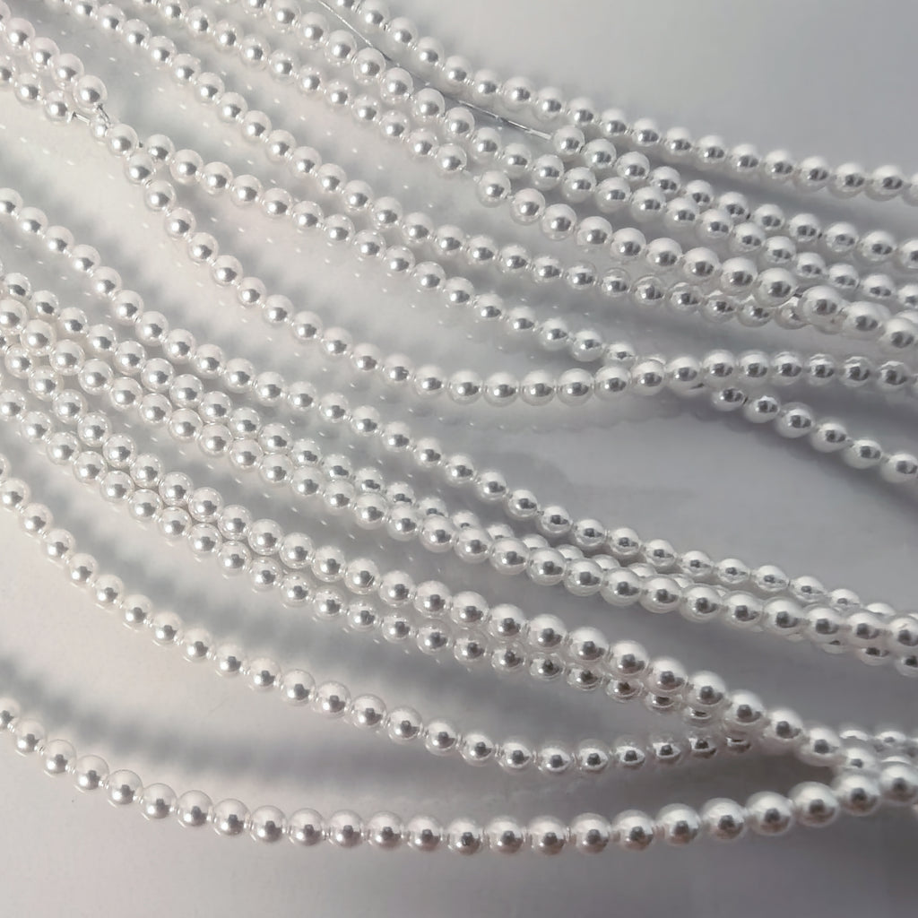 (L018)Glass Pearls to make bracelets, necklaces, phone charms, and keychains