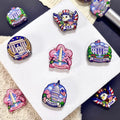 (L061) Acrylic Cartoon American Architecture Through-hole Beading Supplies Beads