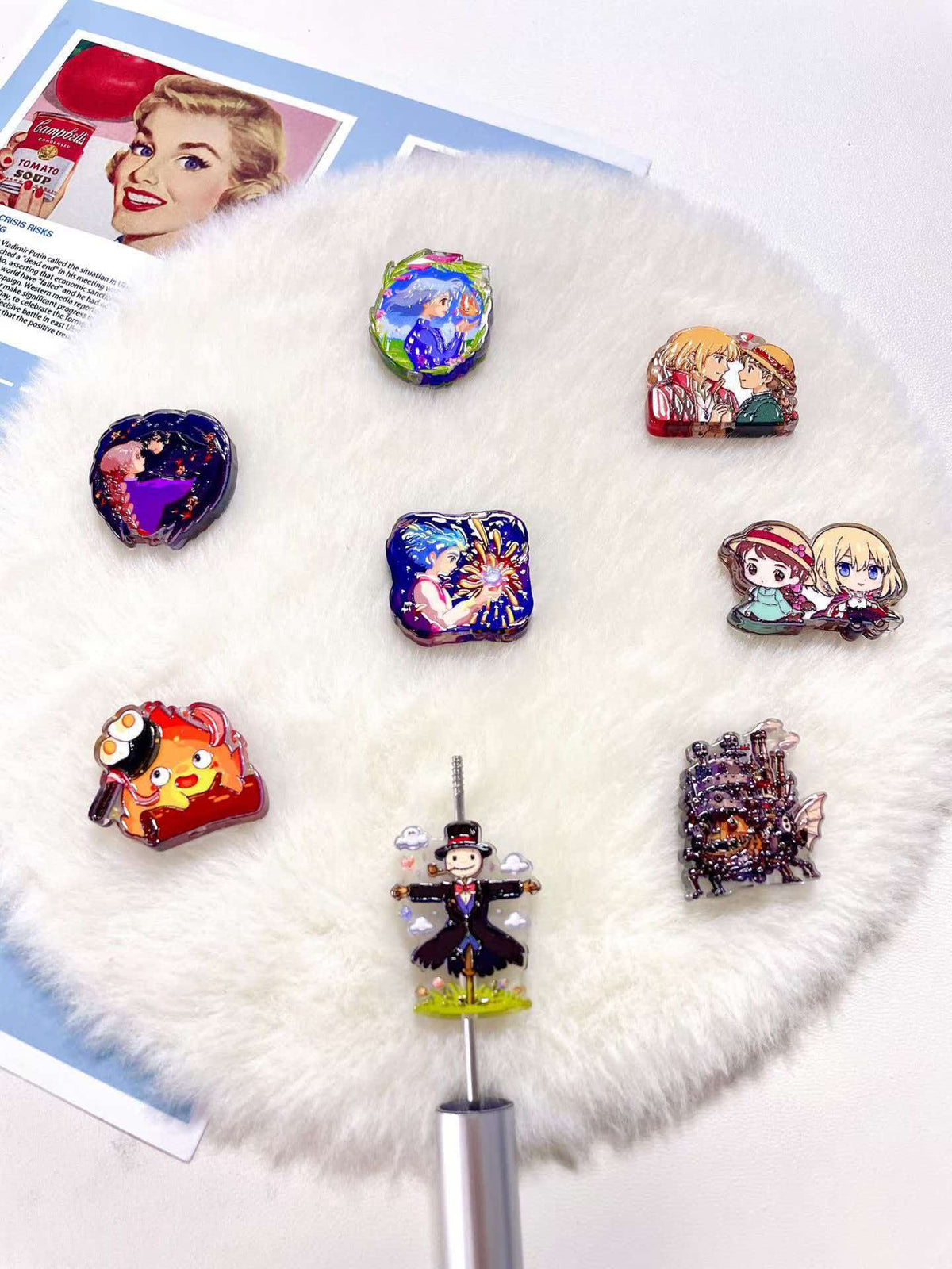 (L036) Acrylic Cartoon Through-hole Beading Supplies Beads