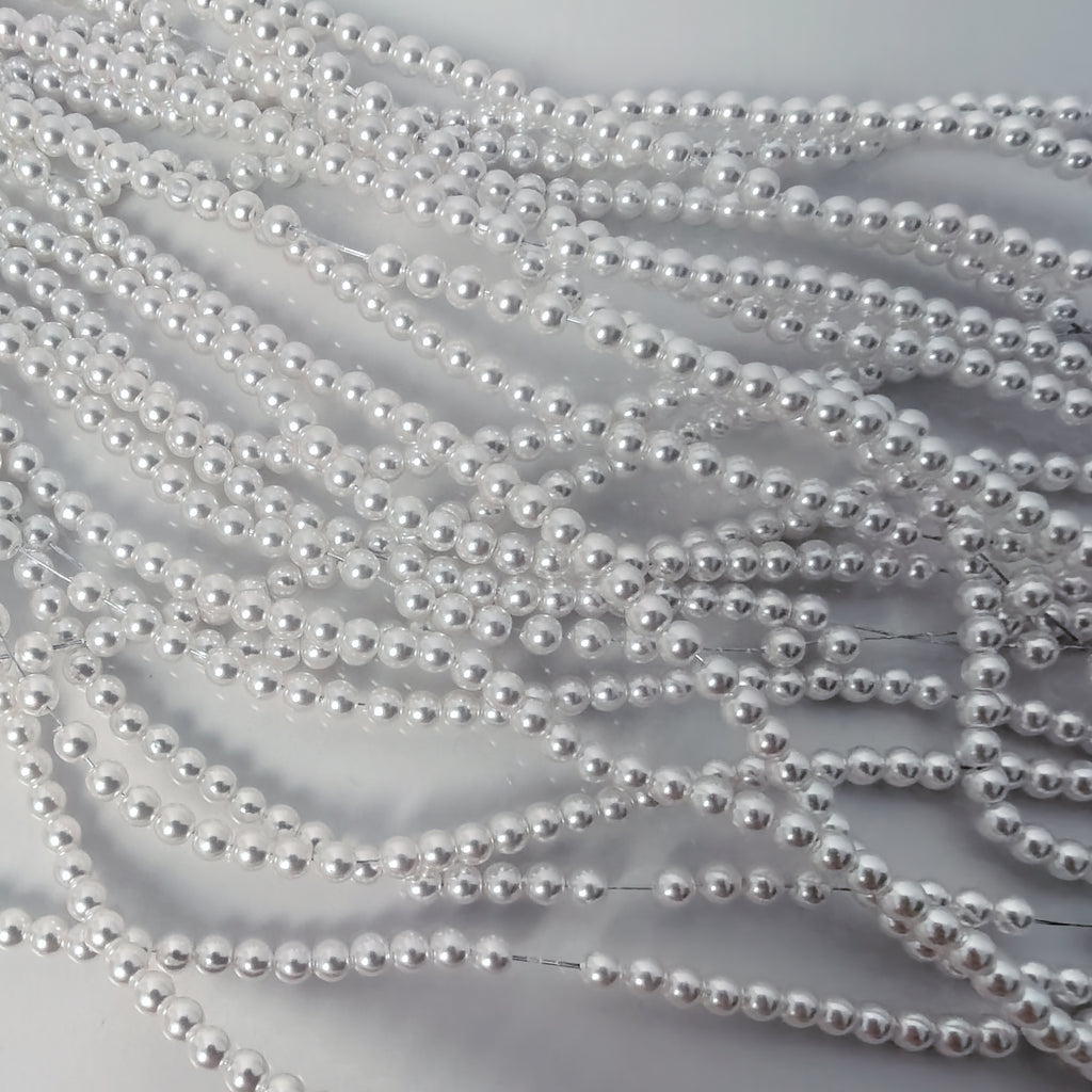 (L018)Glass Pearls to make bracelets, necklaces, phone charms, and keychains