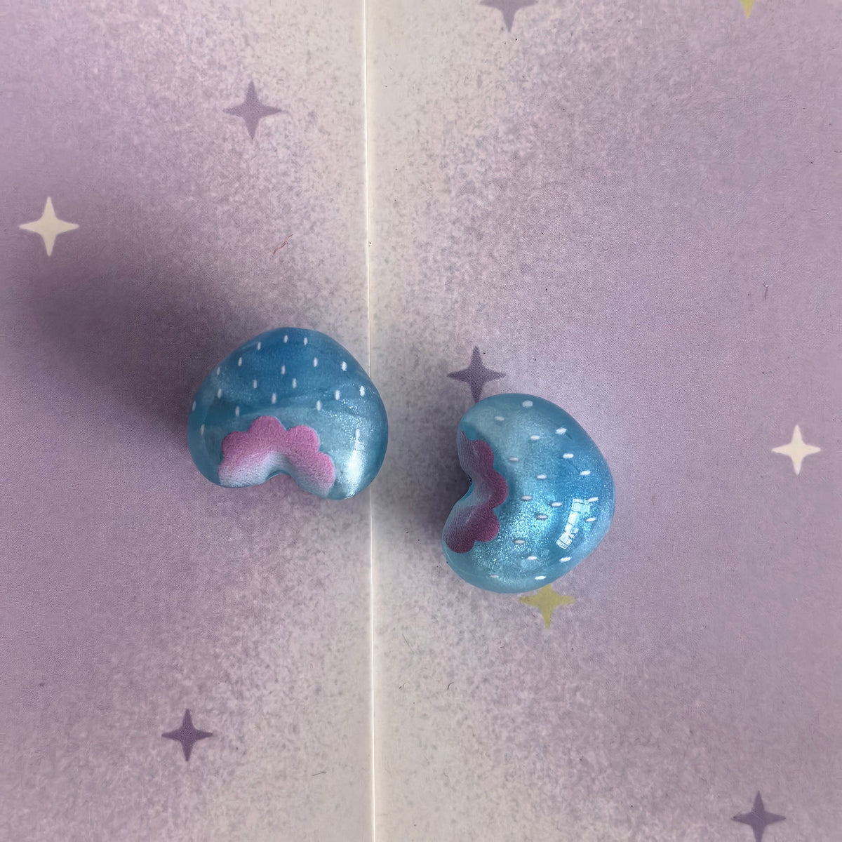 (L063) Resin Beads Strawberries Hearts Big Hole DIY Accessories