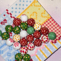 (L069) Christmas Wooden Beads 16 mm Round Beads