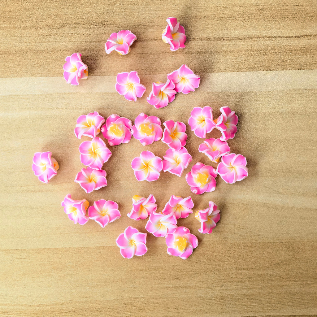 (L065) Frangipani Polymer Clay With Holes