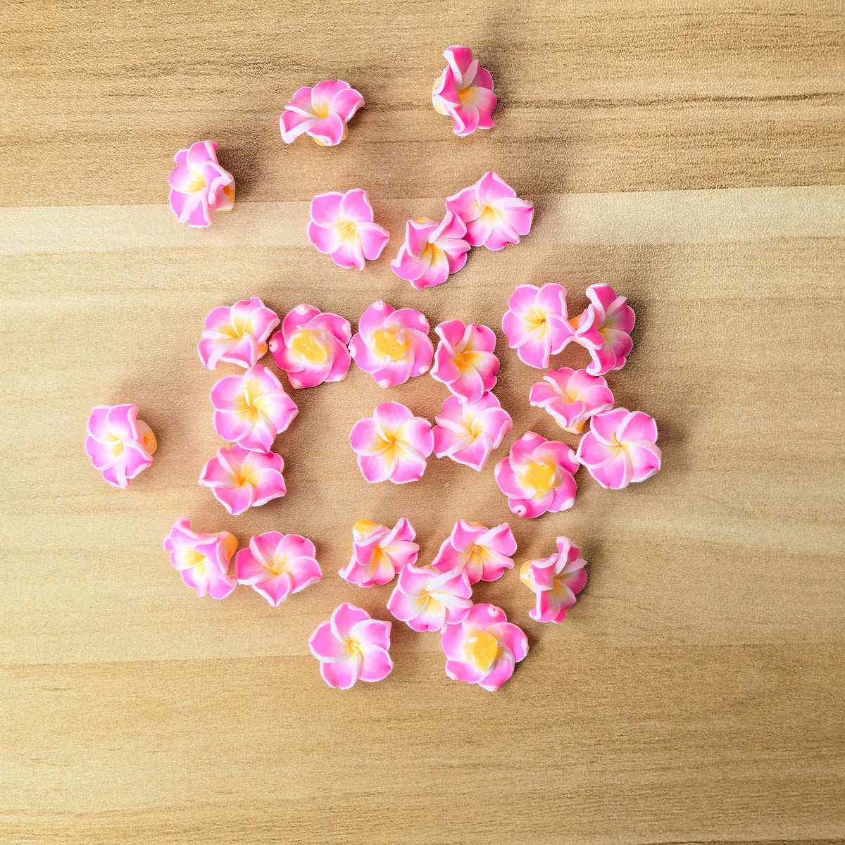 (L065) Frangipani Polymer Clay With Holes