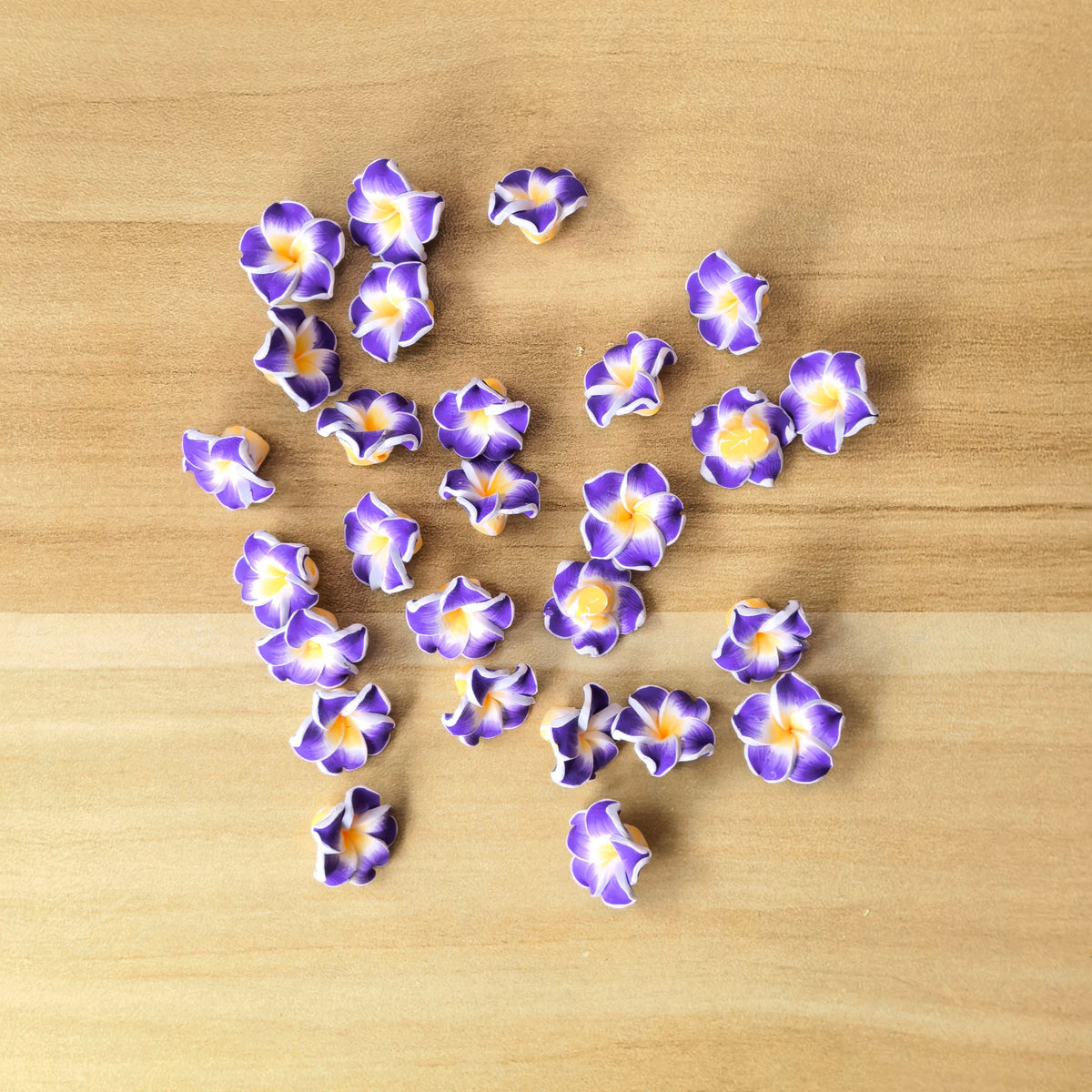 (L065) Frangipani Polymer Clay With Holes