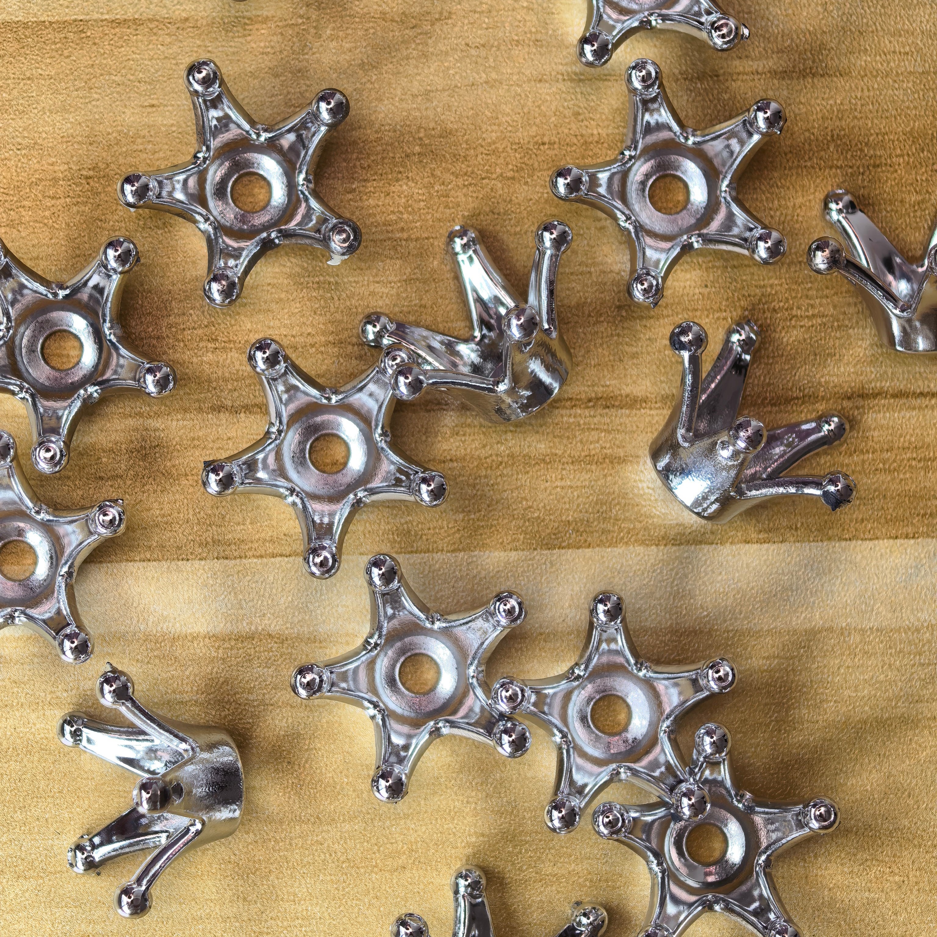 Silver Series Flowers Headphones Beads Squares Crowns