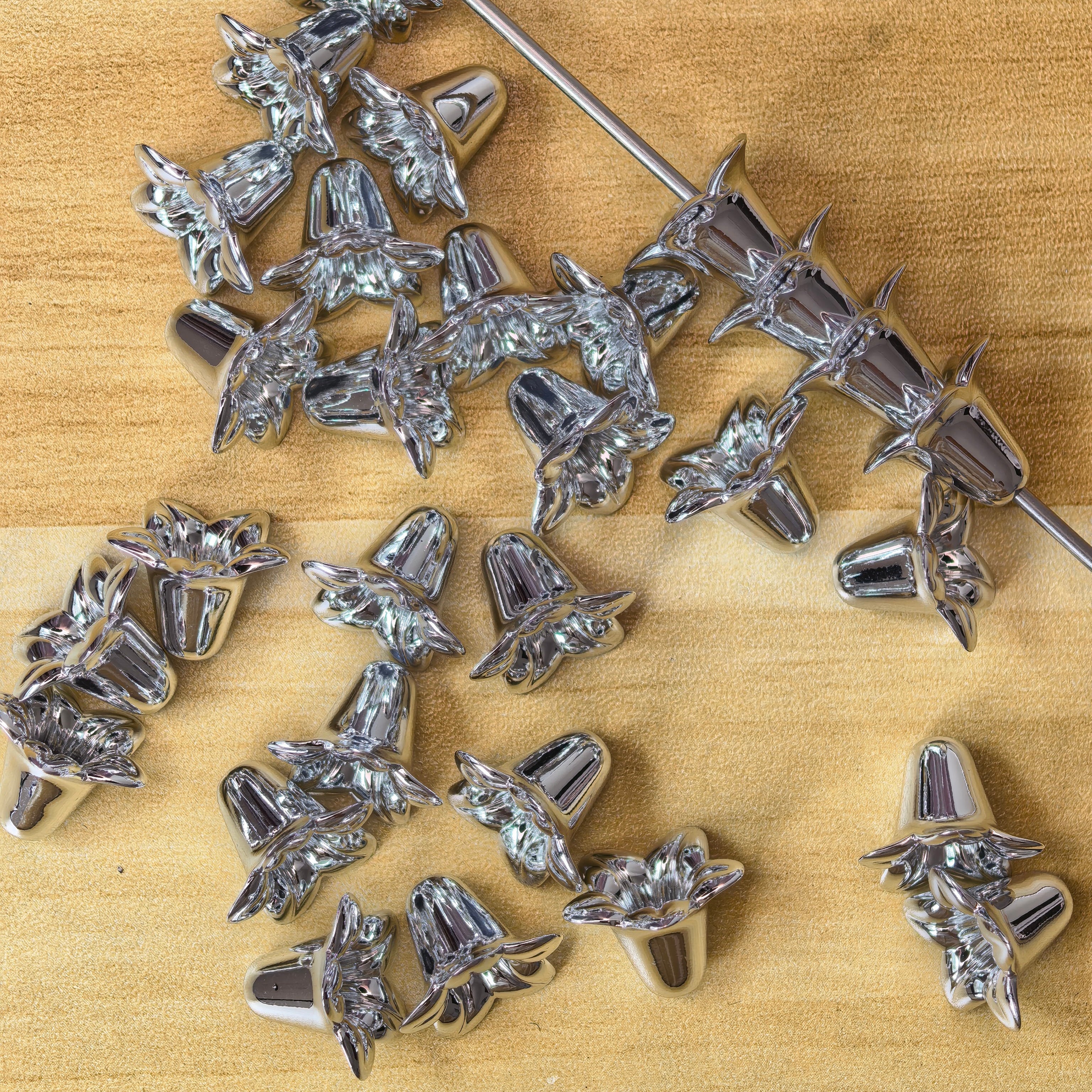 Silver Series Flowers Headphones Beads Squares Crowns