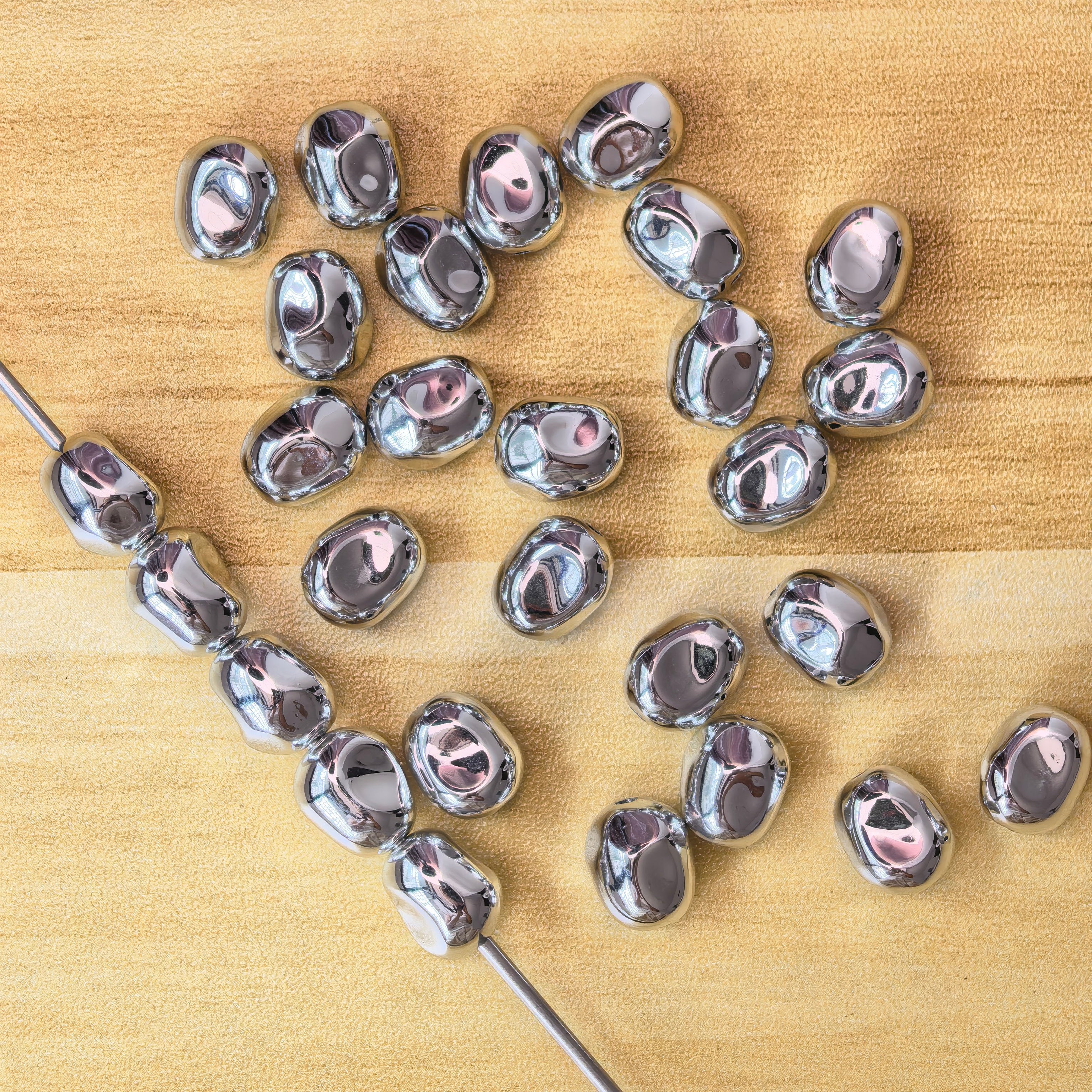 Silver Series Flowers Headphones Beads Squares Crowns