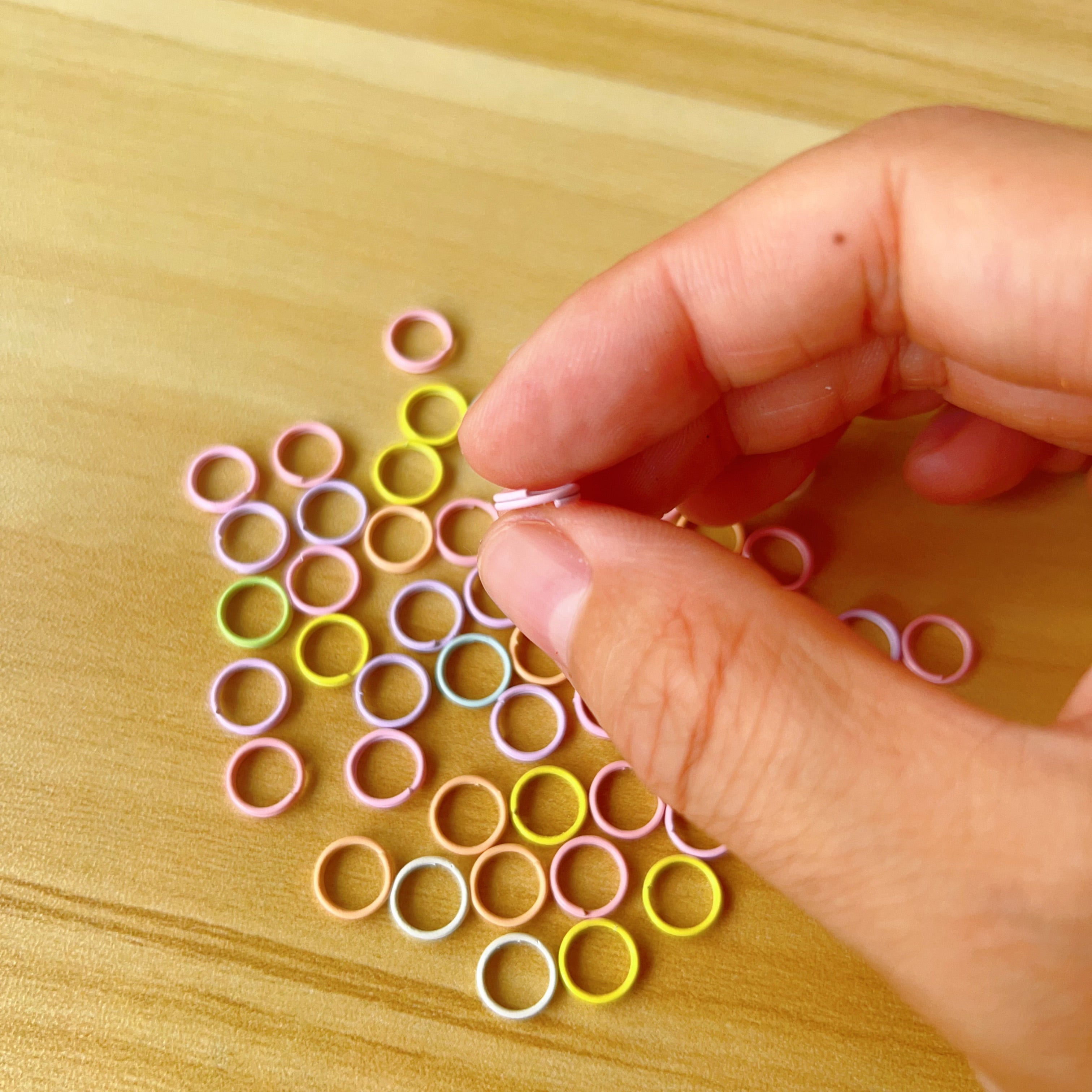 8mm Macaron Color Enameled Iron Rings, Open/Closed/Double Jump Rings, DIY Craft Accessories