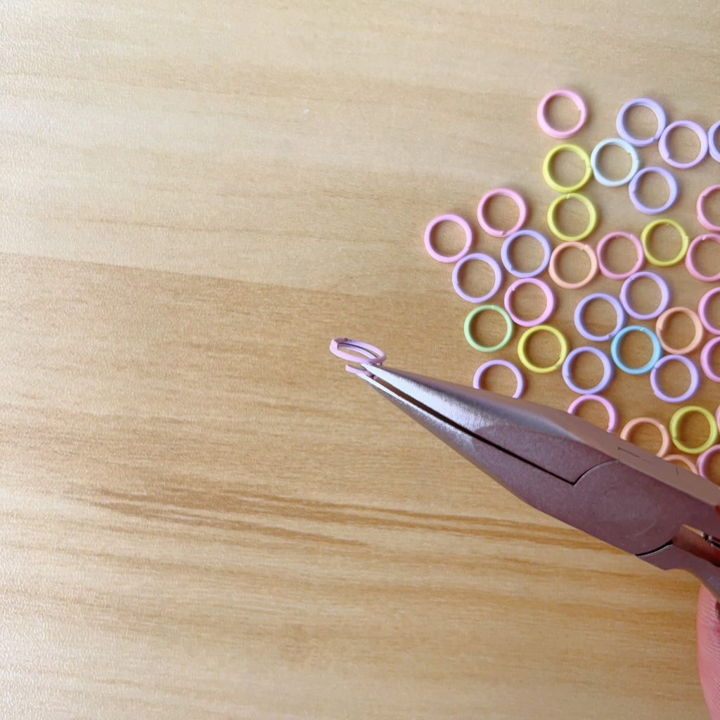 8mm Macaron Color Enameled Iron Rings, Open/Closed/Double Jump Rings, DIY Craft Accessories