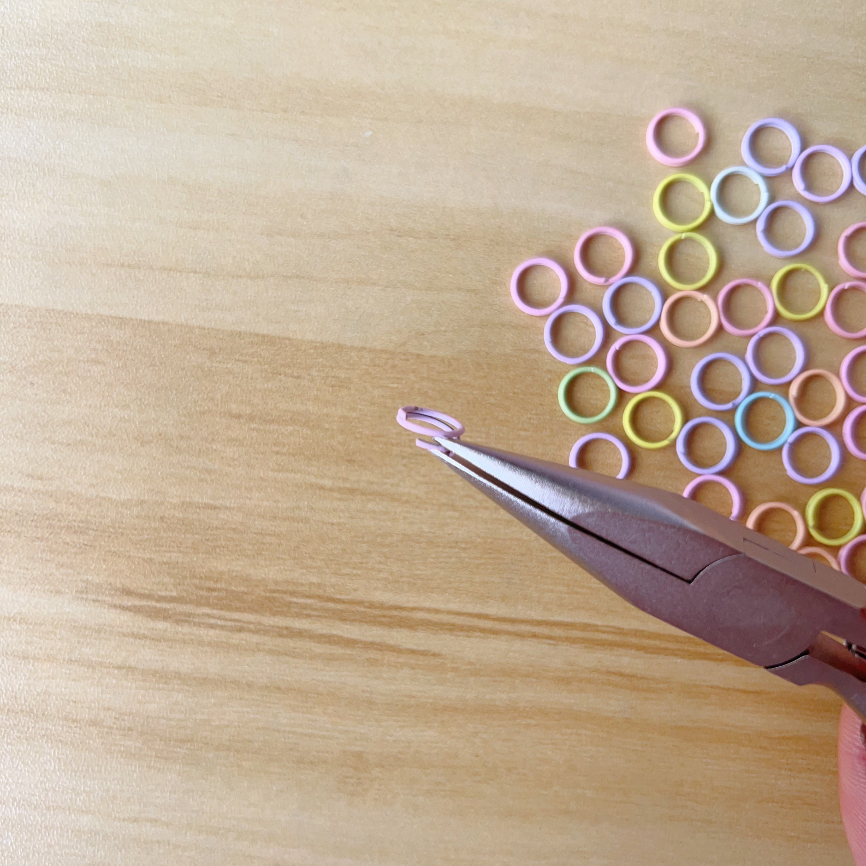 8mm Macaron Color Enameled Iron Rings, Open/Closed/Double Jump Rings, DIY Craft Accessories