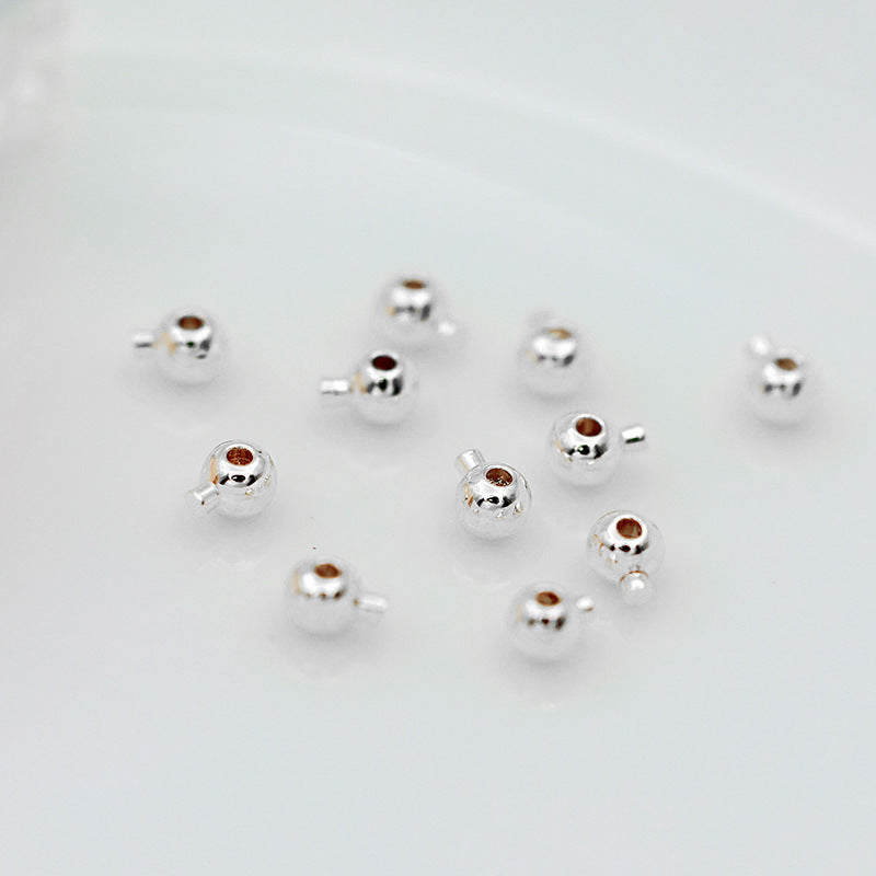 18K Brass Gold-Plated Circular Crimp Beads for Jewelry Making Ball Column Stoppers Crimp Charms for Bracelet and Necklace Ends and Accessories(A02)