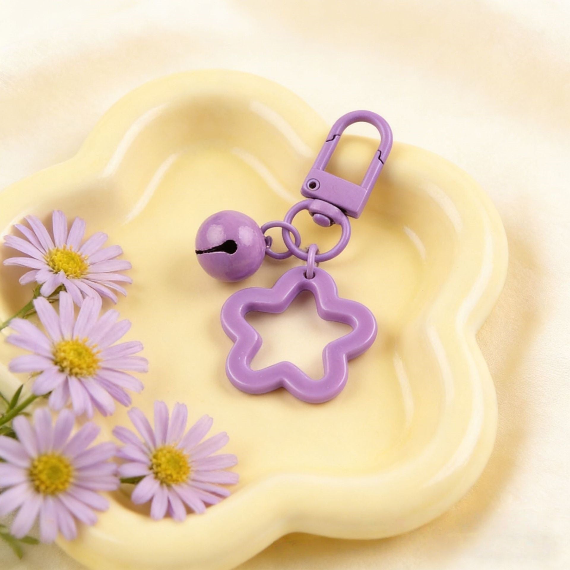 Keychain with Bell Lobster Clasp Fuse Bead Tools DIY Handmade Decorative Accessories(A01)