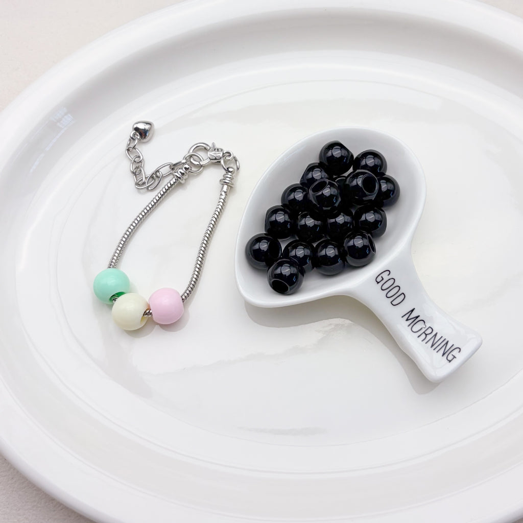 (L049) 6mm–10mm Acrylic Beads Big Hole DIY Jewelry Supplies Phone Strap Supplies Keychains