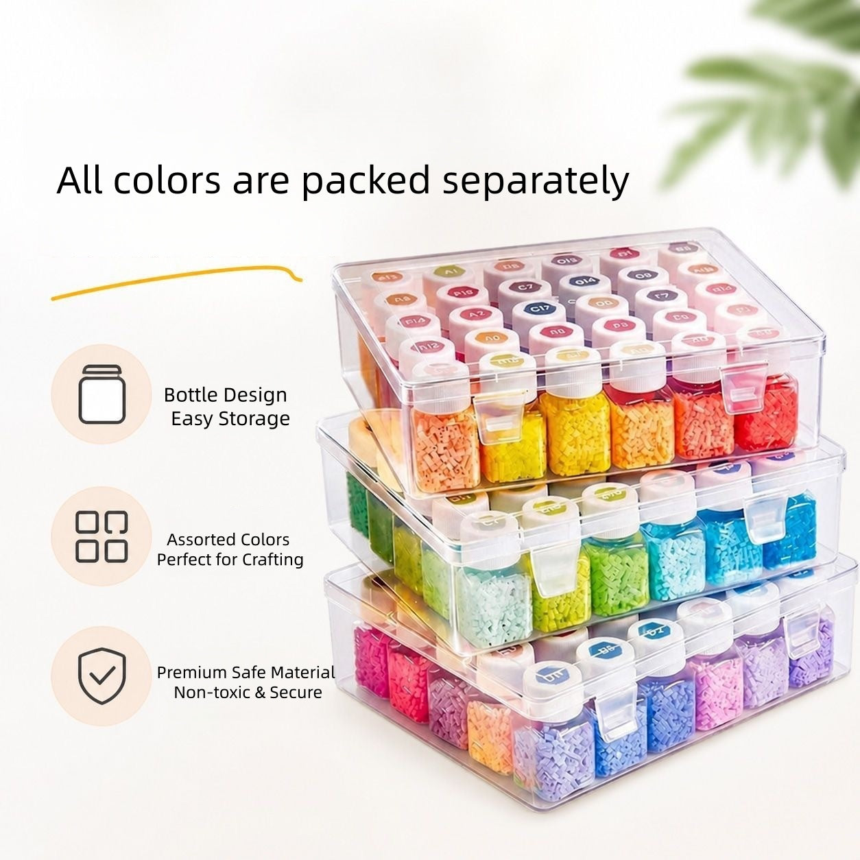 Fuse Beads 2.6mm （10g/bottle-A set 240g） School Arts and Crafts Supplies for Kids Toys Set