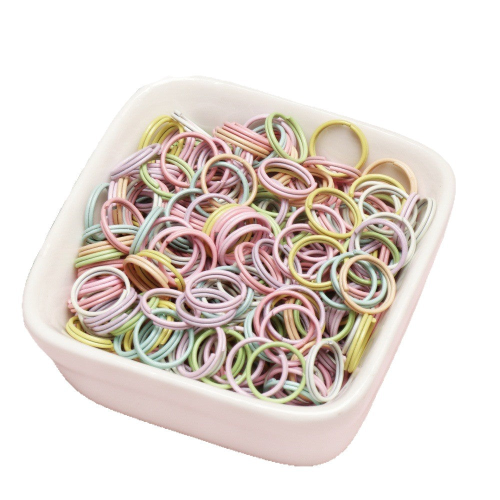 8mm Macaron Color Enameled Iron Rings, Open/Closed/Double Jump Rings, DIY Craft Accessories